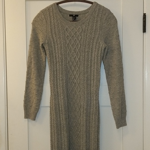 H&M Women’s Gray Wool Sweater Dress Size Small EUC - Picture 1 of 8